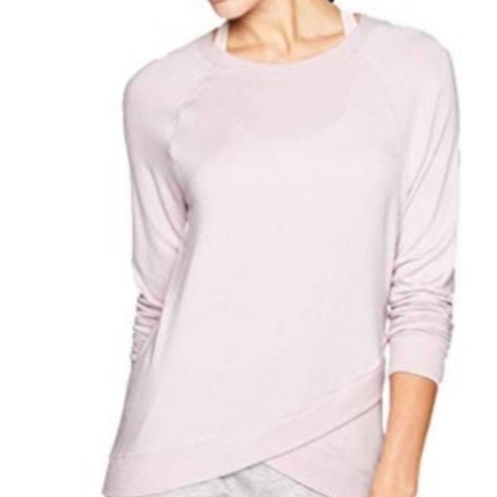 Athleta light purple modal cross front crewneck